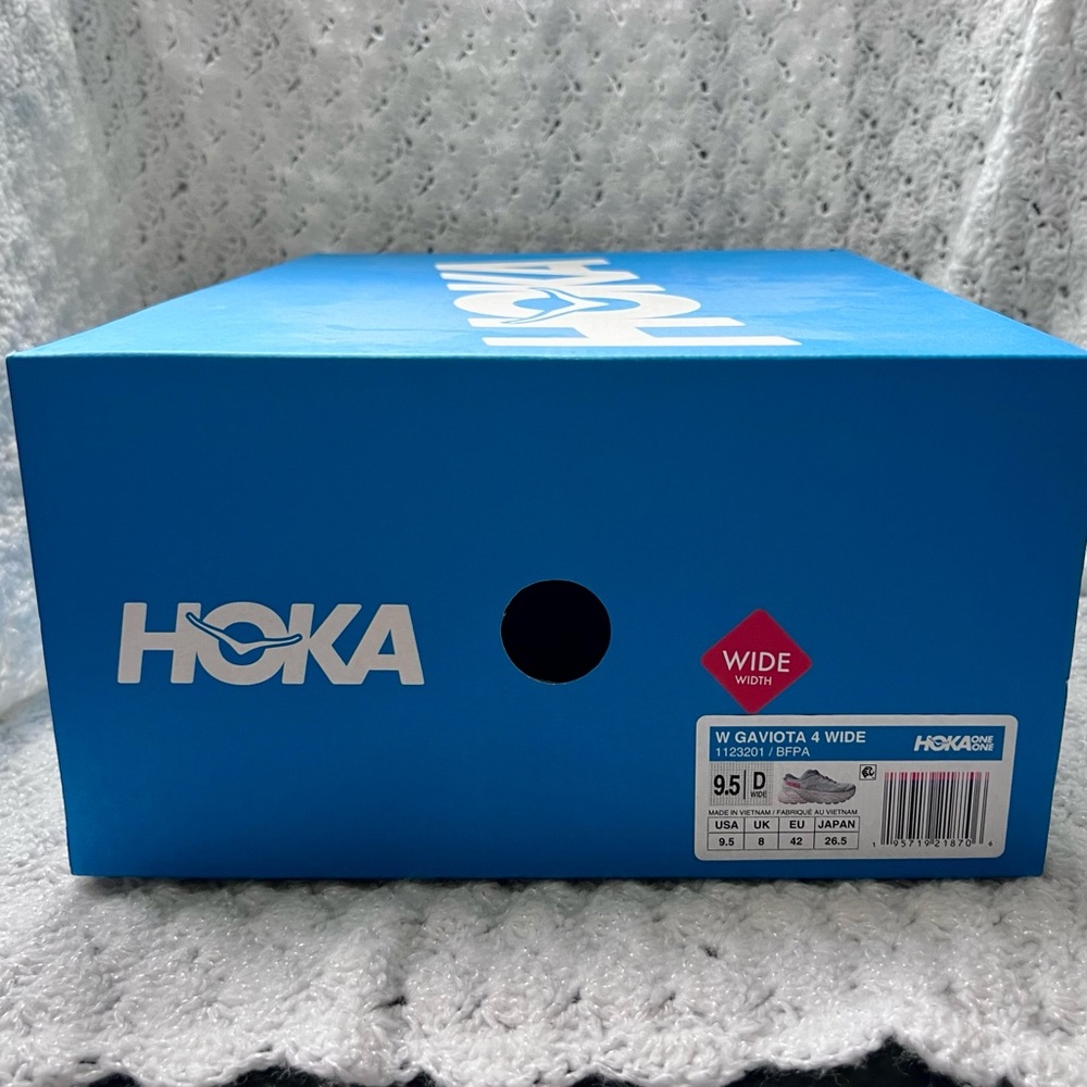 HOKA Gaviota 4 running shoes - blue fog/ plein air women’s wide width size 9.5 - Picture 8 of 16